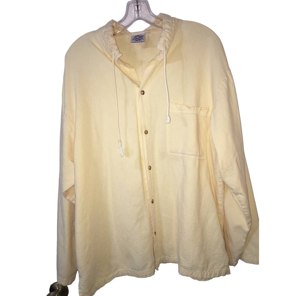 Westbound Club West 100% Cotton Medium Corn Silk Yellow Button-Up Blouse Jacket